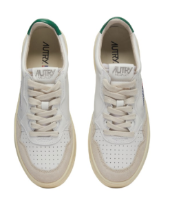 Autry Action Shoes AUTRY Basket 01 LOW VERTE -Vêtements Soldes Boutique autry basket 01 low white 3