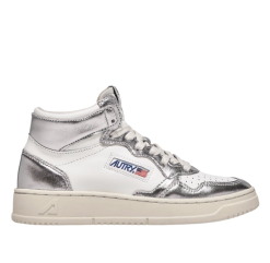 Autry Action Shoes AUTRY Basket MID 01 SILVER WB18