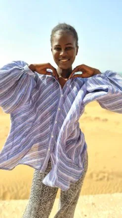 CLARAMONTE Blouse CHEVRON -Vêtements Soldes Boutique claramonte blouse chevron 3