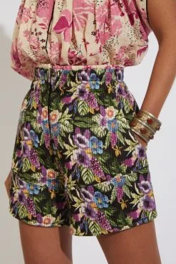 LAURENCE BRAS Short PICKLE Black Print -Vêtements Soldes Boutique laurence bras gilet gita bis 2