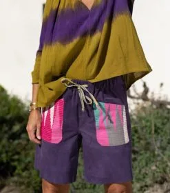 Love And Let Dye Bermuda GILIS Purple -Vêtements Soldes Boutique love and let dye bermuda gilis 1