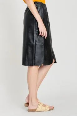 MAEVY Jupe JUPEVEGAN Noir -Vêtements Soldes Boutique maevy jupe jupevegan noir 1