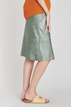 MAEVY Jupe JUPEVEGAN Sauge -Vêtements Soldes Boutique maevy jupe jupevegan sauge 1