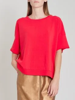 MAEVY Sweat EASY ROUGE -Vêtements Soldes Boutique maevy sweat easy rouge 1