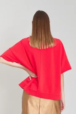 MAEVY Sweat EASY ROUGE -Vêtements Soldes Boutique maevy sweat easy rouge 2