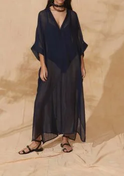 MARE DI LATTE Cafetan BELLA PASHMINA INK -Vêtements Soldes Boutique mare di latte cafetan bella pashmina ink 1