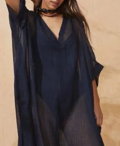 MARE DI LATTE Cafetan BELLA PASHMINA INK -Vêtements Soldes Boutique mare di latte cafetan bella pashmina ink 2