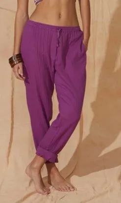 MARE DI LATTE Pantalon ANGIE Dark Purple -Vêtements Soldes Boutique mare di latte pantalon angie dark purple 3