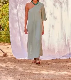 MARE DI LATTE Robe CHIRAZE ALMOND -Vêtements Soldes Boutique mare di latte robe chiraze almond 1