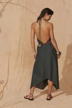 MARE DI LATTE Robe IVINA ARDOISE -Vêtements Soldes Boutique mare di latte robe ivina ardoise 3