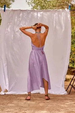 MARE DI LATTE Robe IVINA MAUVE MIST -Vêtements Soldes Boutique mare di latte robe ivina mauve mist 2