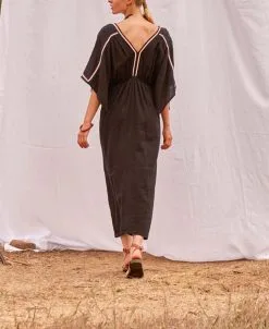 MARE DI LATTE Robe SOUANE BLACK -Vêtements Soldes Boutique mare di latte robe souane black 1