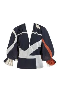 MARE DI LATTE Top DIVYA BLACK COMBO