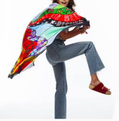 MONOKI X FALIERO SARTI Scarf FREE THE LOVE -Vêtements Soldes Boutique monoki x faliero sarti scarf free the love 2